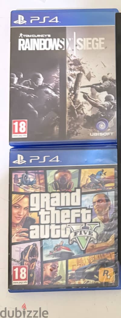 GTA 5 and Rainbow six siege cds