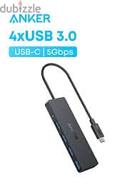 Anker 4-Port USB 3.0 Data Hub, Ultra-Slim 5Gbps USB-C OTG Hub