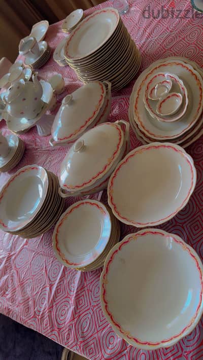 Antique chinaware with stamps “ made in Czechoslovacia”