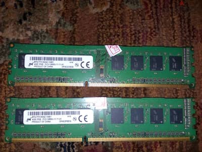 رامتين 4 جيجا DDR3 (إجمالي 8 جيجا) حالة زيرو