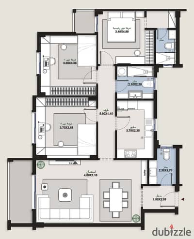 Prime Opportunity in B6 Madinaty! 133 SQM 3rd-Floor Apartment (Expat Allocation - 100% Fully Paid - Garden View)