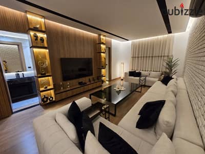 An apartment with hotel-style finishing in the Solana East compound by Ora (Naguib Sawiris), located directly on South 90th Street—opposite Mivida