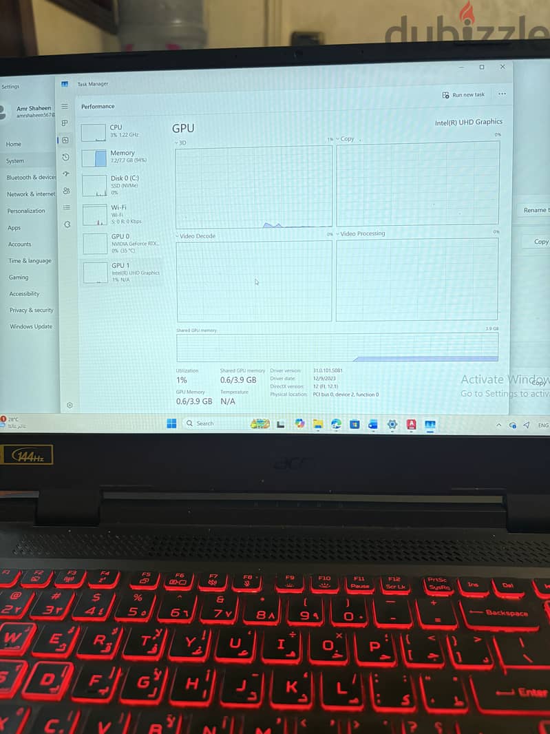 Acer laptop Mona 5