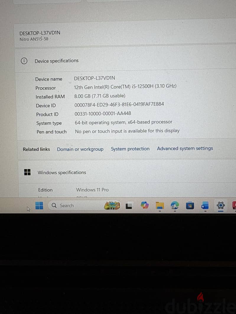 Acer laptop Mona 6