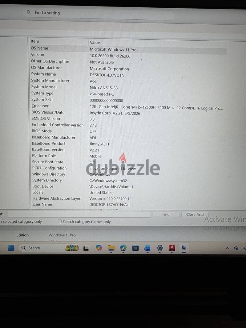 Acer laptop Mona 10