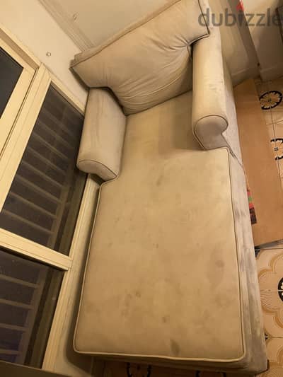 Grey chaise longues