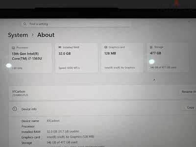 Lenovo Thinkpad X1 Carbon 13th Gen Core i7