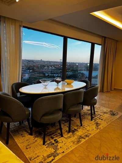 Hotel-style apartment for rent in the heart of Sheikh Zayed at Zed Towers – 220 sqm – First-time occupancy – Fully finished and furnished to the highe