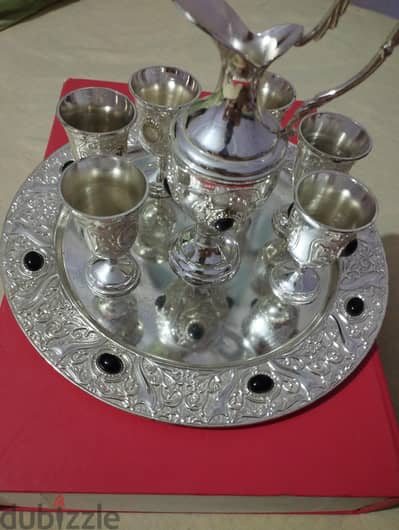 طقم مطلي فضه