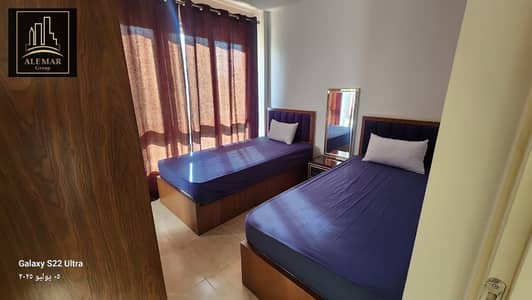 Furnished apartment for rent in Madinaty, 78 sq m, in B12, group 123, steps away from services, second floor, fully furnished and air-conditioned.
