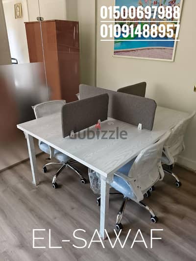 خلية عمل- ورك ستيشن خشب mdfاسباني-اثاث مكتبي- work station-partiton