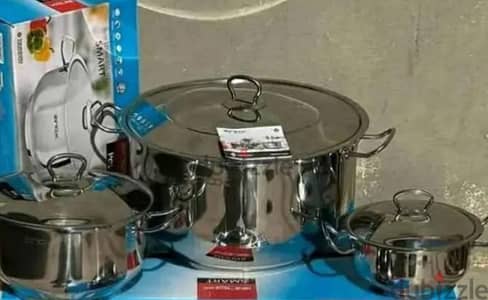 طقم زينوكس 3 حلل جداد بالكرتونة والضمان حلة كبيرة واتنين وسط