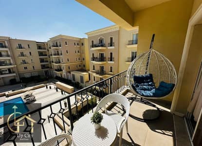 fully furnished 2 bedroom apartment in mivida boulevard swimming pool view