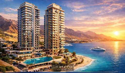 A luxurious studio with a direct, panoramic sea view, located next to Porto Sokhna in the Il Monte Galala resort.