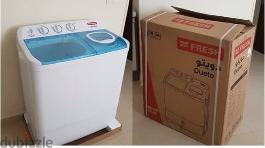 غسالة فريش دويتو حوضين - 5 كجم نصف أوتوماتيك Fresh Dueto Twin Tub Wash