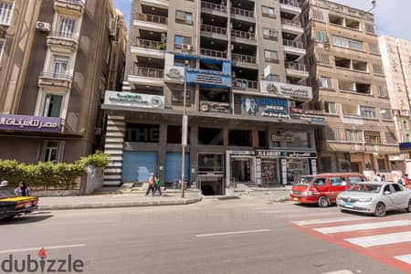 محل +مقر إدارى  للبيع 630 م  سبورتنج (شارع ابو قير ) يصلح لجميع الانشطة
