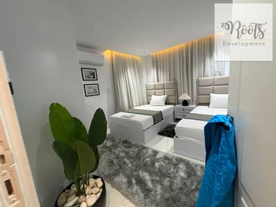 للايجار شقة بحرى مفروشة بإطلاله مزدوجة بموقع مميز في كمبوند الخمائل - الشيخ زايد For Rent, Furnished Apartment, Double View  in Al Khamael - October .