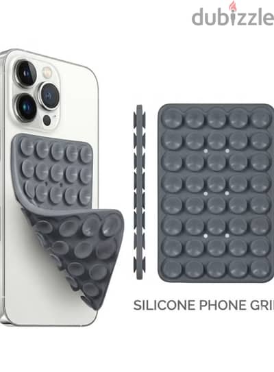 Phone Holder, Silicone Suction Cup, Stable and Non-Slip Grip, Strong M