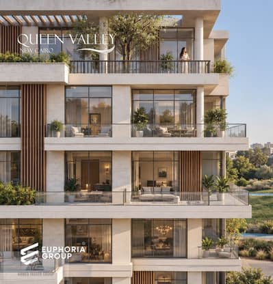 Apartment for Sale in Queen Valley Compound, Next to AUC, Featuring a Unique Space in a Prime Location with Only 10% Down Payment.