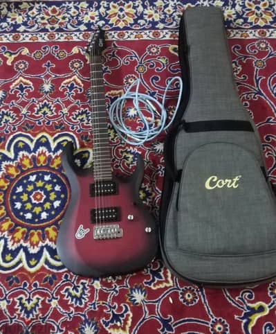 جيتار كهربائي Cort X100+شنطه Cort + كابل fender Professional