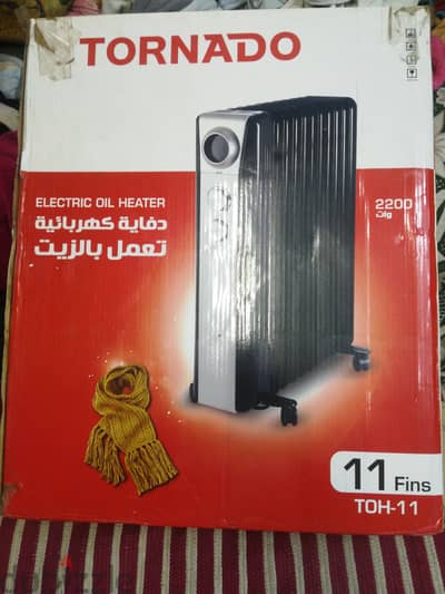 دفاية تورنيدو 2200وات 11ريشة  حالة الزيرو
