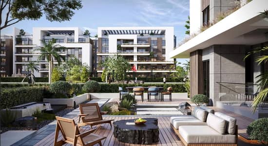 For sale, an apartment at the lowest price in the Palm Island Compound in Shorouk City, with installments