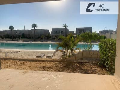 باقل من سعر الشركه شاليه تشطيب كامل Direct Lagoon View استلام فوري في أزها العين السخنة بتقسيمه مميزة جاهز للمعاينه و الاستلام