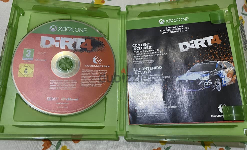 Dirt4 Xbox one cd 1