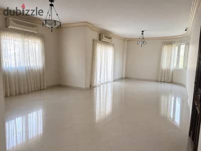 200-square-meter apartment for rent in Family City Compound, First Settlement, New Cairo; includes kitchen and air conditioning.