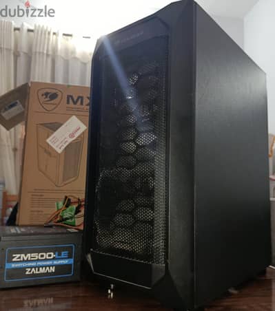 كيسة Rgp كمبيوتر Cougar MX410 وباور سبلاي Zalman ZM500-LE