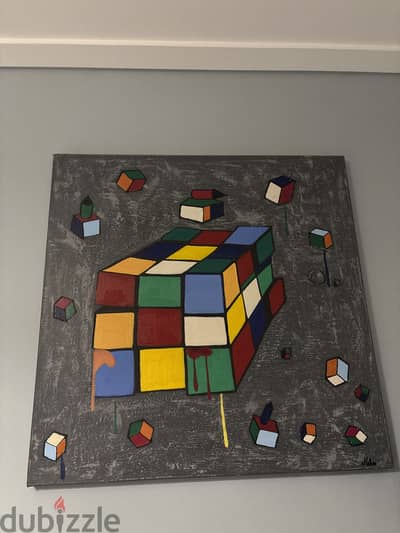 Rubix cube painting custom made