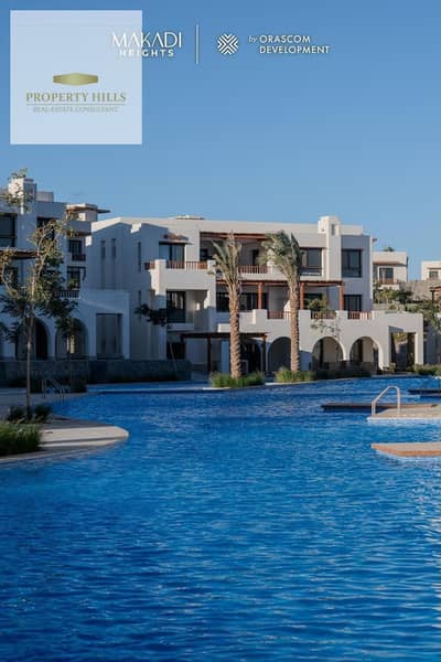 Corner townhouse for sale in Makadi Heights Village; fully finished to ultra-super-lux standards.