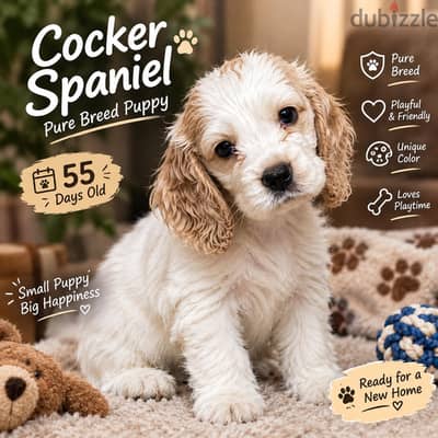 Purebred Cocker Spaniel Puppy for Sale
