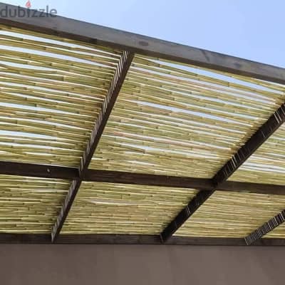 اسوار من البامبو برجولات من البمبو الطبيعي وتنده