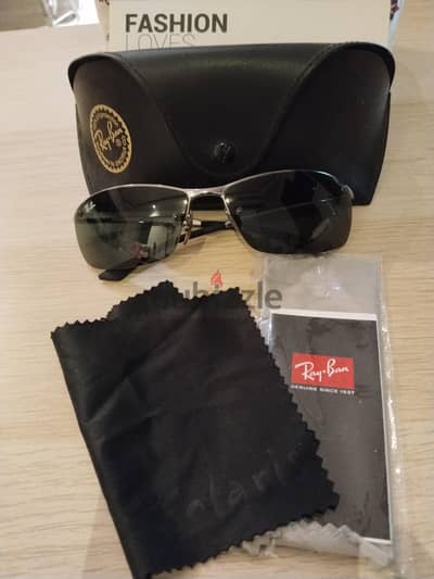 نظارة شمسية ريبان اصلية polarized + ملحقاتها.  sun glasses