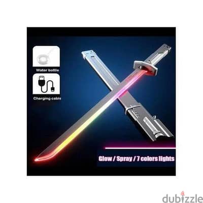 led sword with smoke generator
