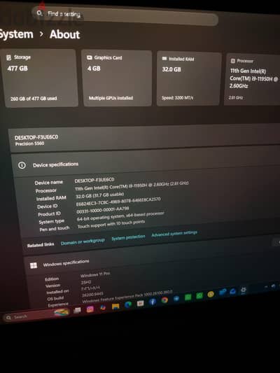 Dell Precision 5560 | Core i9-11950H 4K