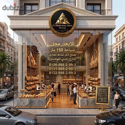 محل للايجار فى قلب المهندسين شارع رئيسى  يصلح لجميع الأنشطة التجارية