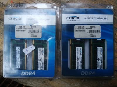 Crucial DDR4 ECC RDIMM 128GB (16gb * 8) — رام سيرفر للبيع (8 ستيكات)