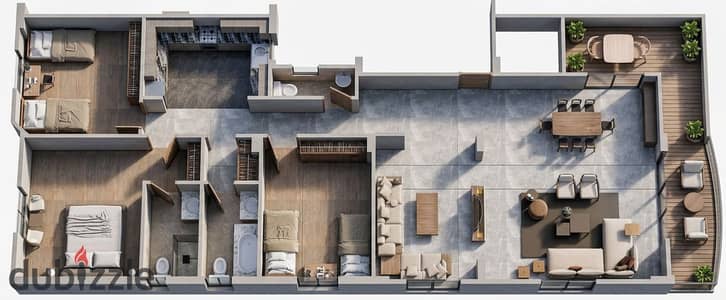 Apartment for sale in Sheikh Zayed, District 8 (3 bedrooms, 3 bathrooms), 180 sqm + 25 sqm terrace | Open landscape view | Available via a 2-year inst Apartment for sale in Sheikh Zayed, District 8 (3 bedrooms, 3 bathrooms), 180 sqm + 25 sqm terrace | Open landscape view | Available via a 2-year inst