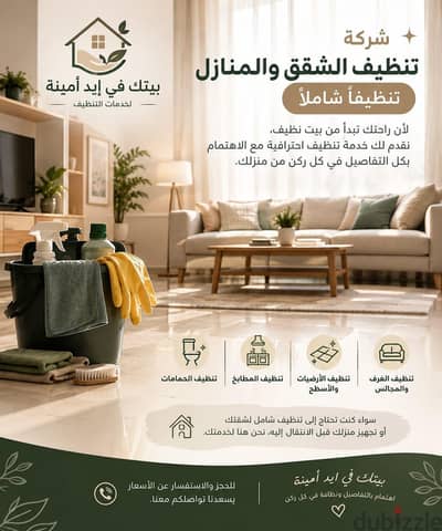 شركه تنظيف الشقق والمنازل تنظيف شامل