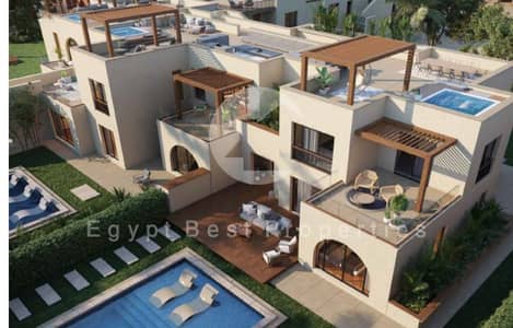 Ready to Move Open View FF 3 Bedrooms Chalet with 220 sqm Garden! for Sale New Gouna Orascom Hurghada