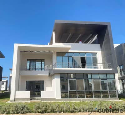 Standalone villa for sale, fully finished, with a direct sea view in ZAHYA Compound by City Edge. Ready for viewing at any time.