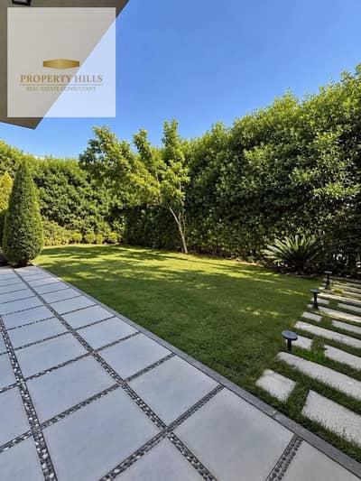 Ready to move Apartment 180 sqm and private garden 180 sqm 3 beds fully finished with acs in the heart of new Cairo 20% down payments over 6 years