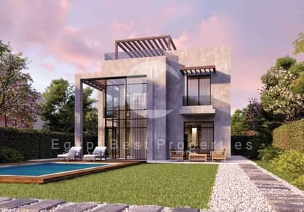 Luxury Villa with Private Swimming Pool Only 5% DP-6th October-West Cairo-Fully Finished-Furnished