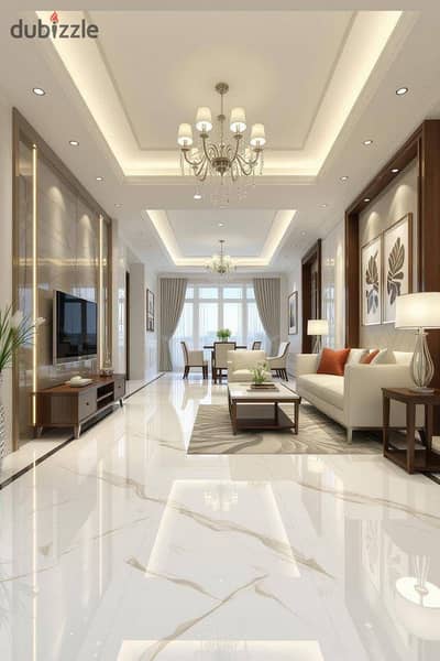 fully finished apartment for sale in Al Burouj Compound, El Shorouk, with breezy landscape view near Madinaty and Fifth Settlement
