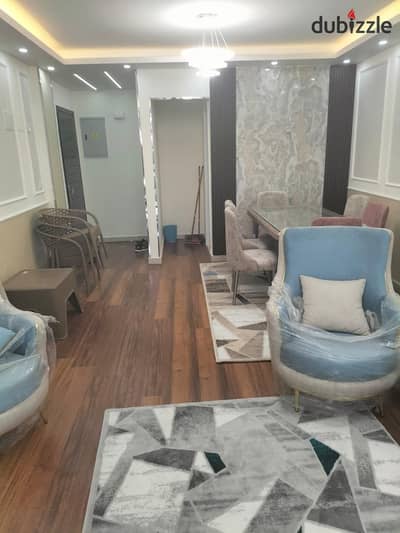 #Exclusive furnished apartment for rent in New Cairo B12 area 116m 3 bedrooms 2 bathrooms ultra luxury finishing hotel furniture first occupancy close to services required only 35,000 required family for one year key with me available for viewing God willing at any time