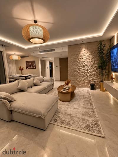 For Rent: Luxury 4-bed apartment in ZED Towers, Sheikh Zayed. Fully furnished, 13th floor facing ZED Park with smart home tech.