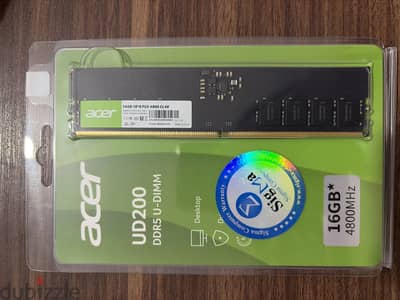 Acer UD200 DDR5 16GB 4800MHz CL40 Desktop Computer Memory