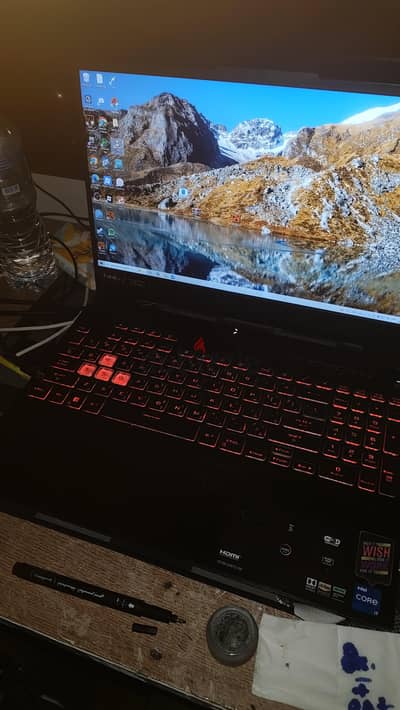 Asus tuff f15 حاله كسر كسر زيرو